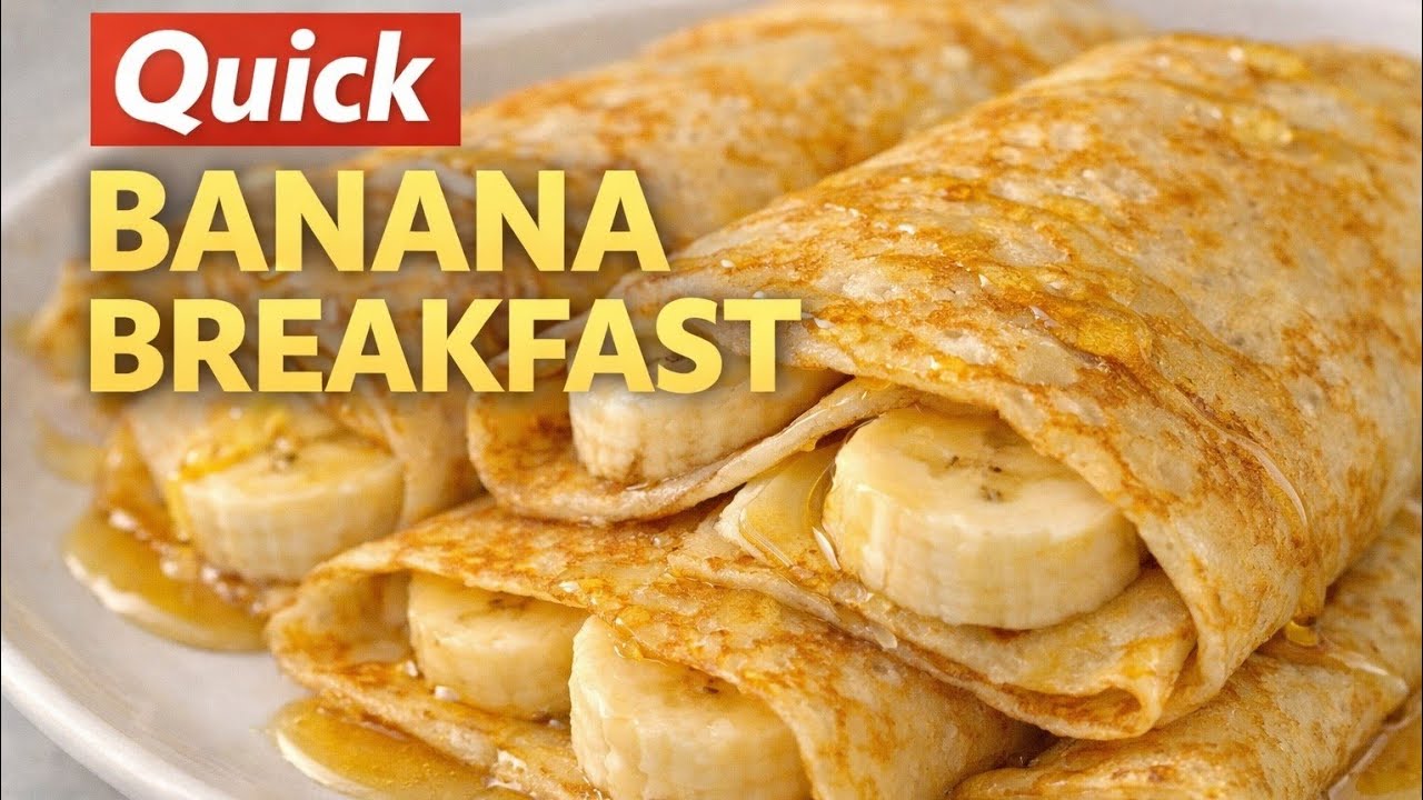 Make this simple, tasty and very soft Breakfast Recipe with Banana | Banana Crepe