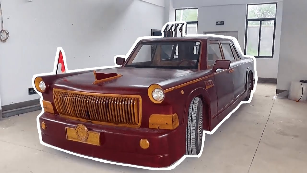 Сделай сам деревянный роскошный автомобиль | Hongqi CA7600J | Резьба по дереву.