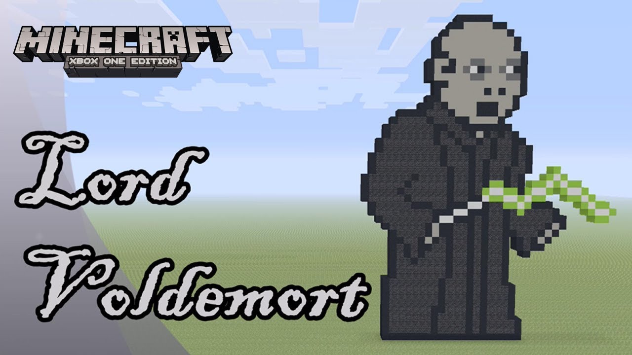 Minecraft: Pixel Art Tutorial and Showcase: Lord Voldemort (Harry Potter)