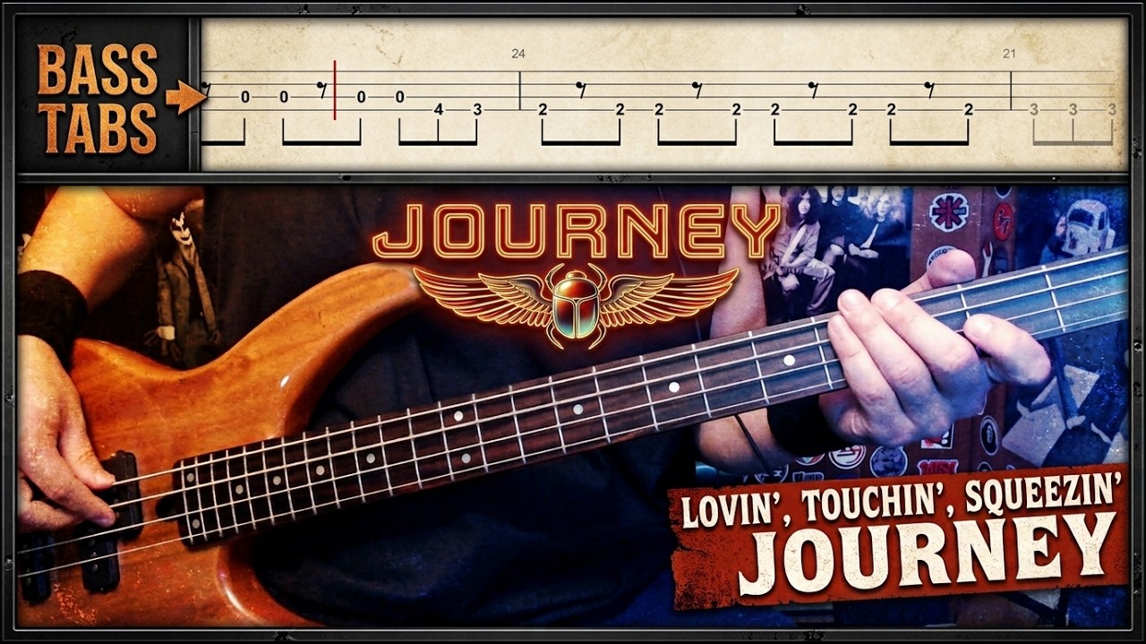 Lovin', Touchin', Squeezin' by Journey - Bass Cover with Tabs Play-Along