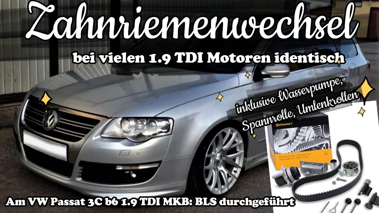 Zahnriemenwechsel am 1.9 TDI (am VW Passat 3C B6 durchgeführt) Timing belt change on the 1.9 TDI