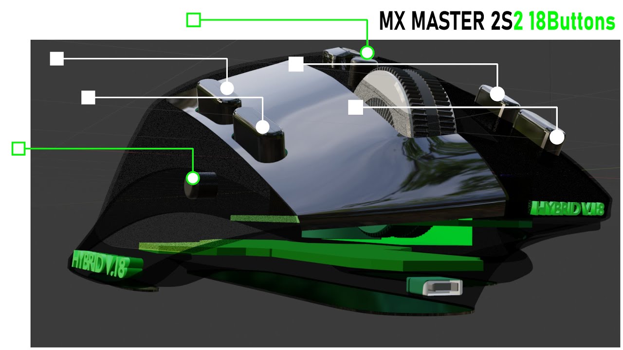 Модификации Logitech MX MASTER | Разборка 2S | Гибридная мышь 2-в-1 V: 2S2 с 19 кнопками