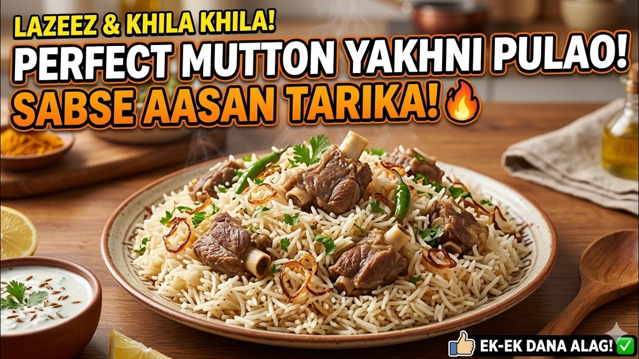 Perfect Mutton Yakhni Pulao Banane Ka Sabse Aasan Tarika! 🔥