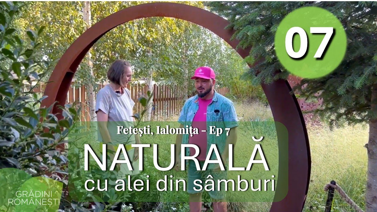 Grădină mică, naturală cu alei din sâmburi de piersică - Ep.7 GRĂDINI ROMÂNEȘTI