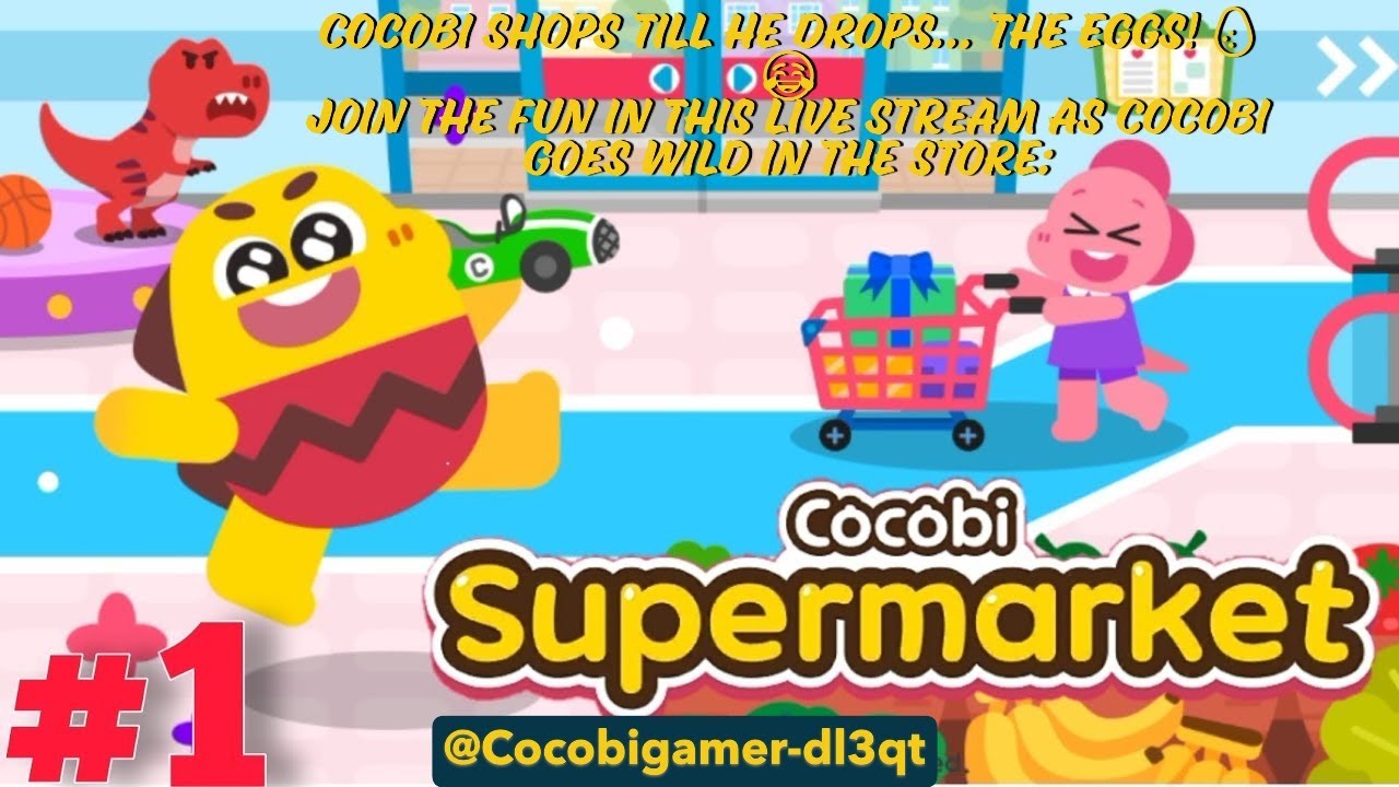 LIVE 🔴 Cocobi Supermarket 😂 | Shopping Cart Mayhem & Flying Bananas! | @Cocobigamer-dl3qt