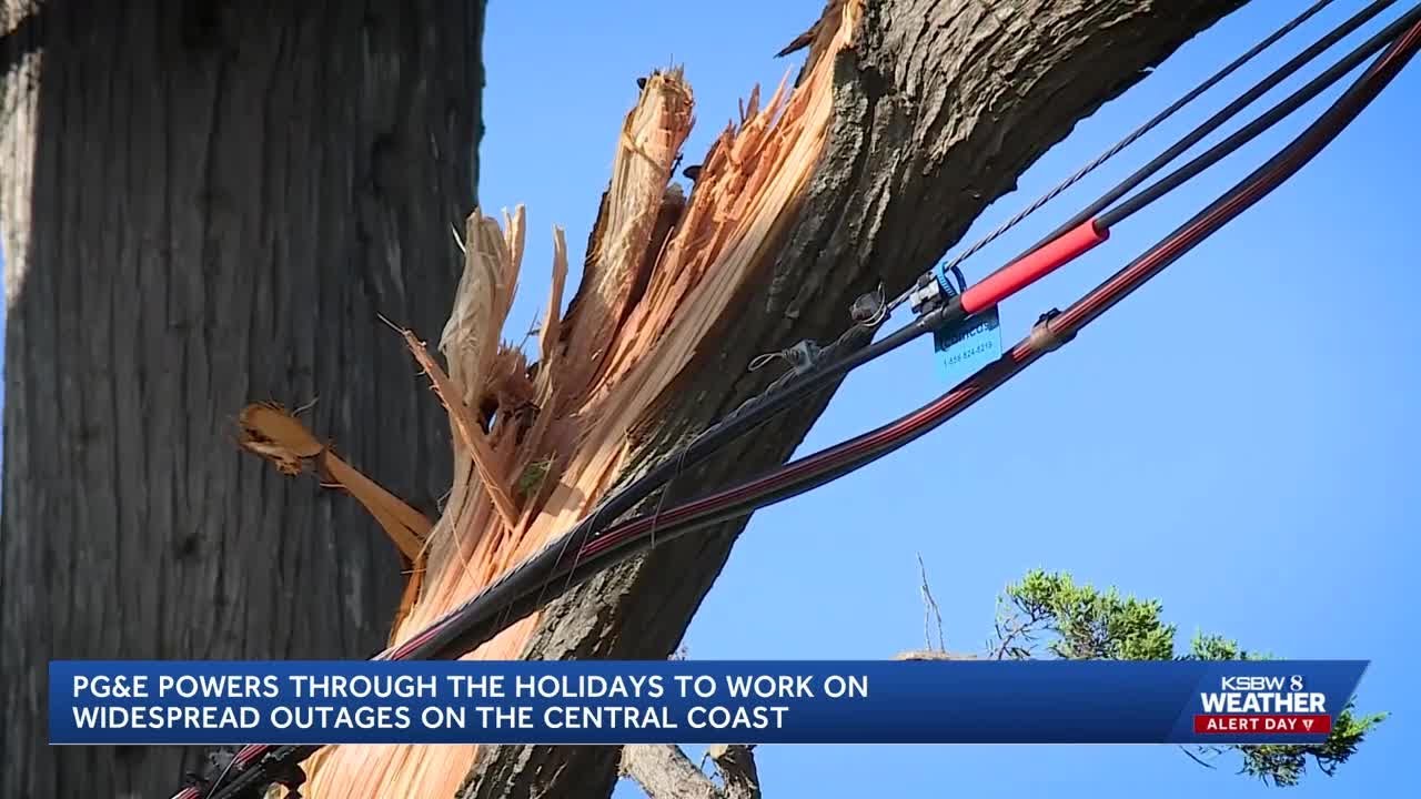 Christmas storm knocks out power to 35,000+ on Central Coast; PG&E crews restore service