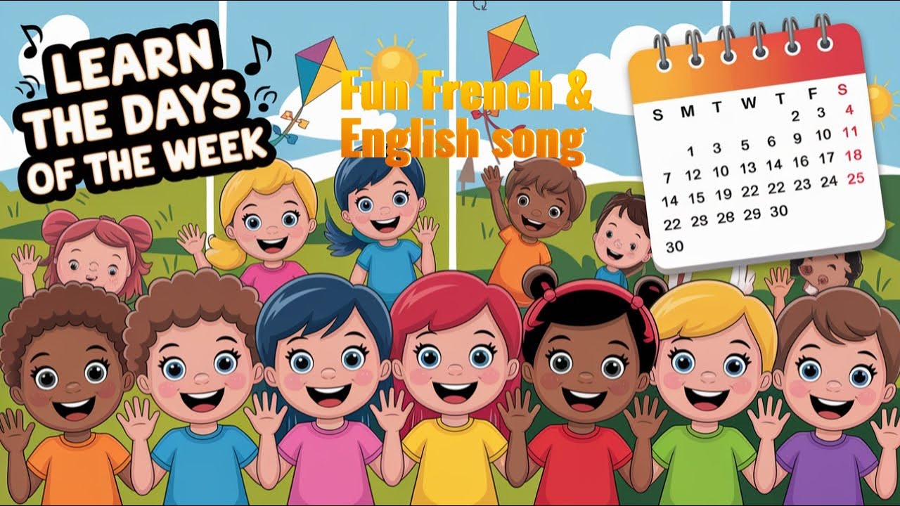 Days of the Week/Jours de la Semaine | Bilingual Song for Kids English + French