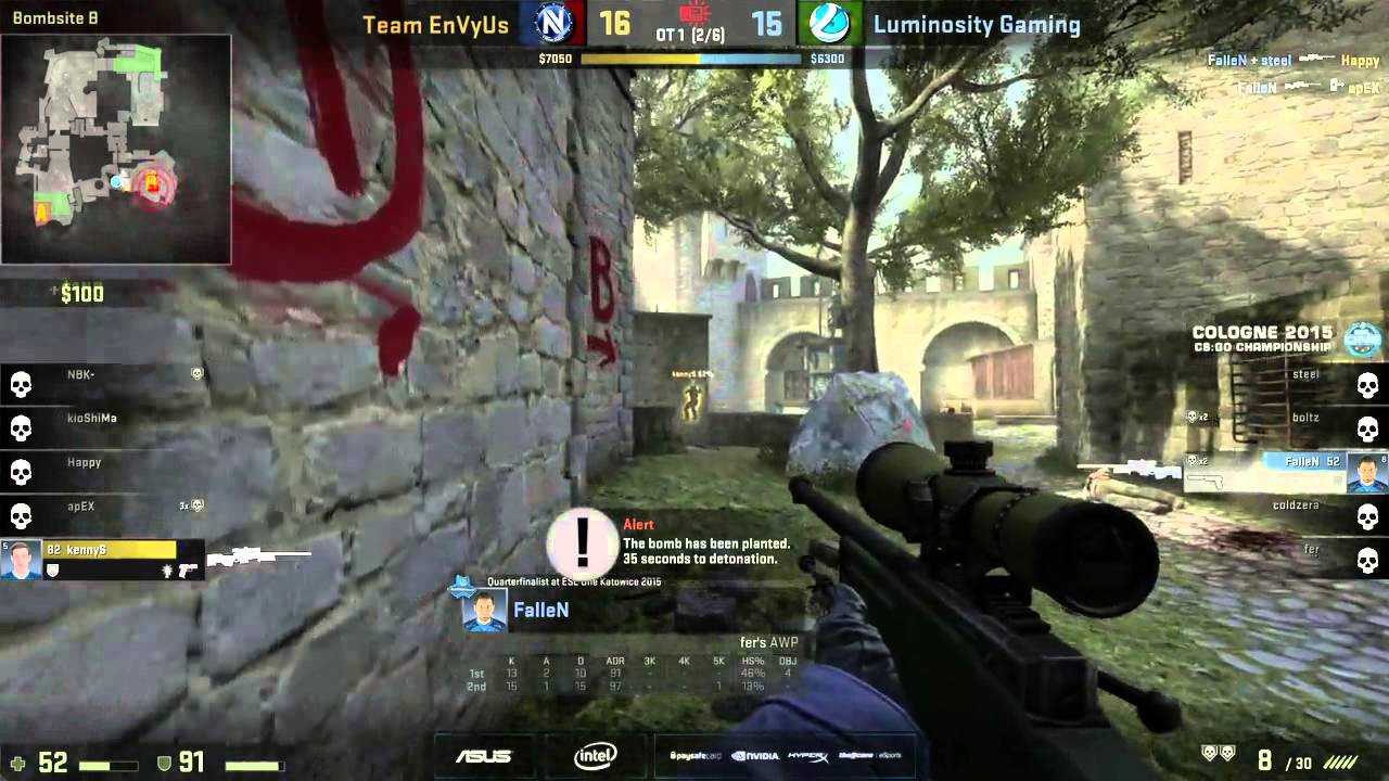 CS:GO Luminosity Fallen insane wallbang