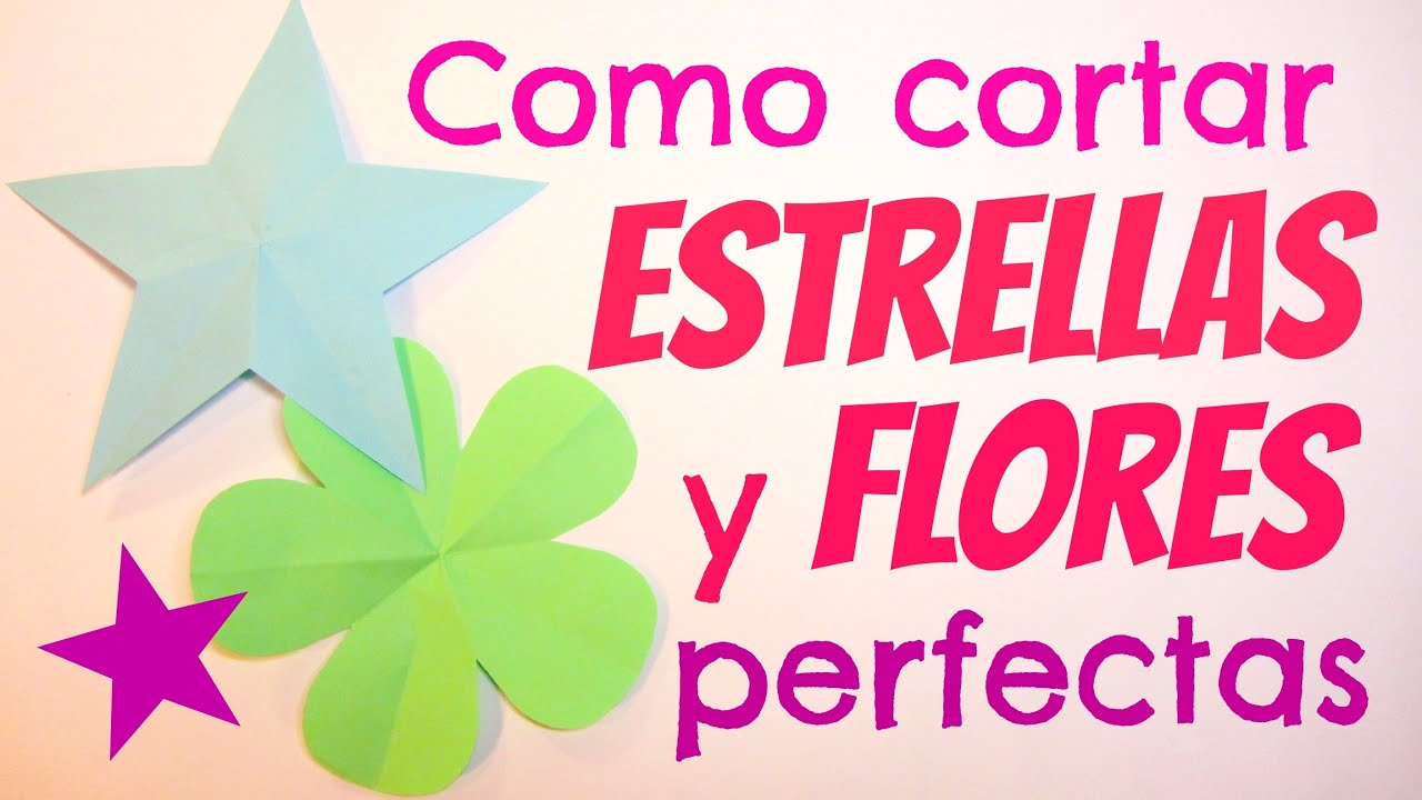 Cómo cortar estrellas y flores de cinco pétalos.