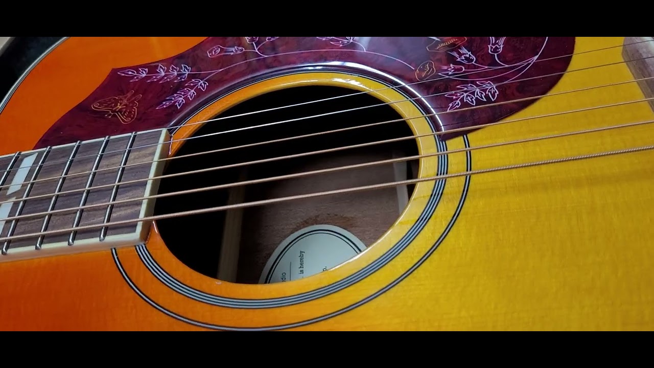 Ремонт и восстановление гитары Epiphone Hummingbird 2025 