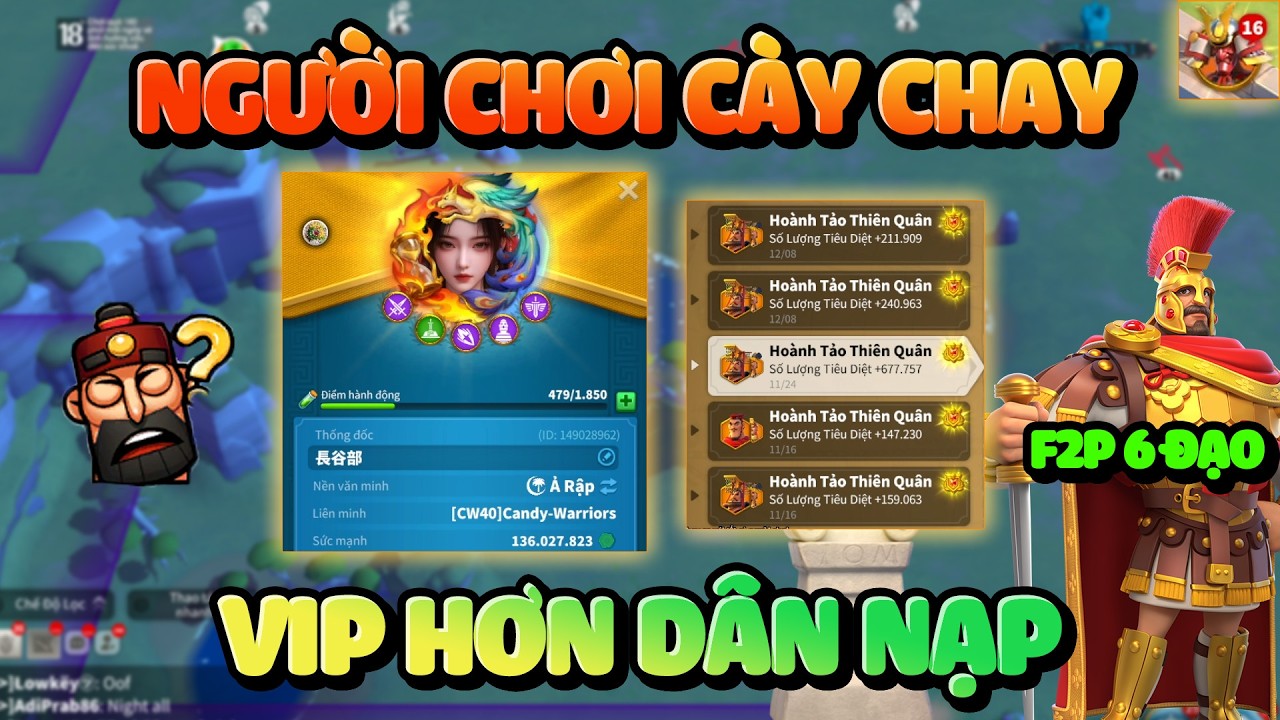 Cày Chay Nhưng Đánh Thắng Cả Dân Nạp Tiền - 136 Triệu Sức Mạnh 6 Đạo Cực Sớm Rise of Kingdoms