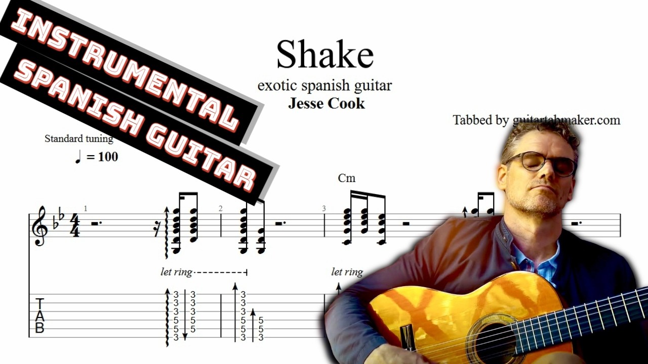Jesse Cook - Shake TAB - exotic spanish guitar tabs (PDF + Guitar Pro)