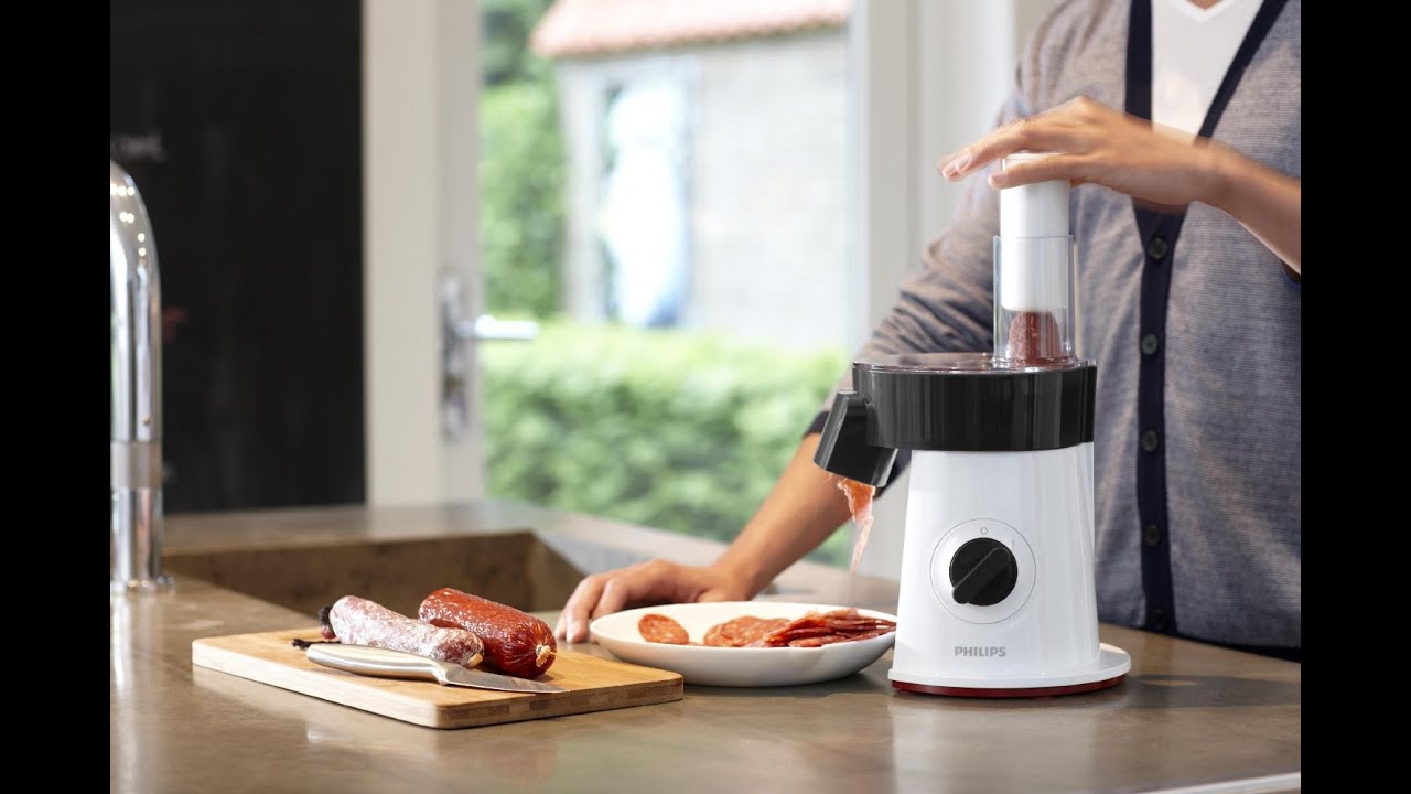 Philips SaladMaker 200W prepara insalate con 5 dischi in acciaio