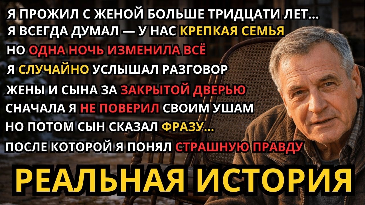 Я ПРОЖИЛ С ЖЕНОЙ 30 ЛЕТ и думал, что У НАС СЕМЬЯ…пока ночной РАЗГОВОР СЫНА не РАСКРЫЛ ПРАВДУ