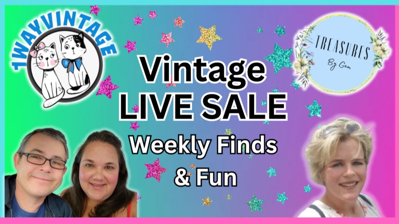 Tuesday LIVE Vintage SALE with 1WayVintage and Idaho Gem: Sales, Chat Live Thrift and Game