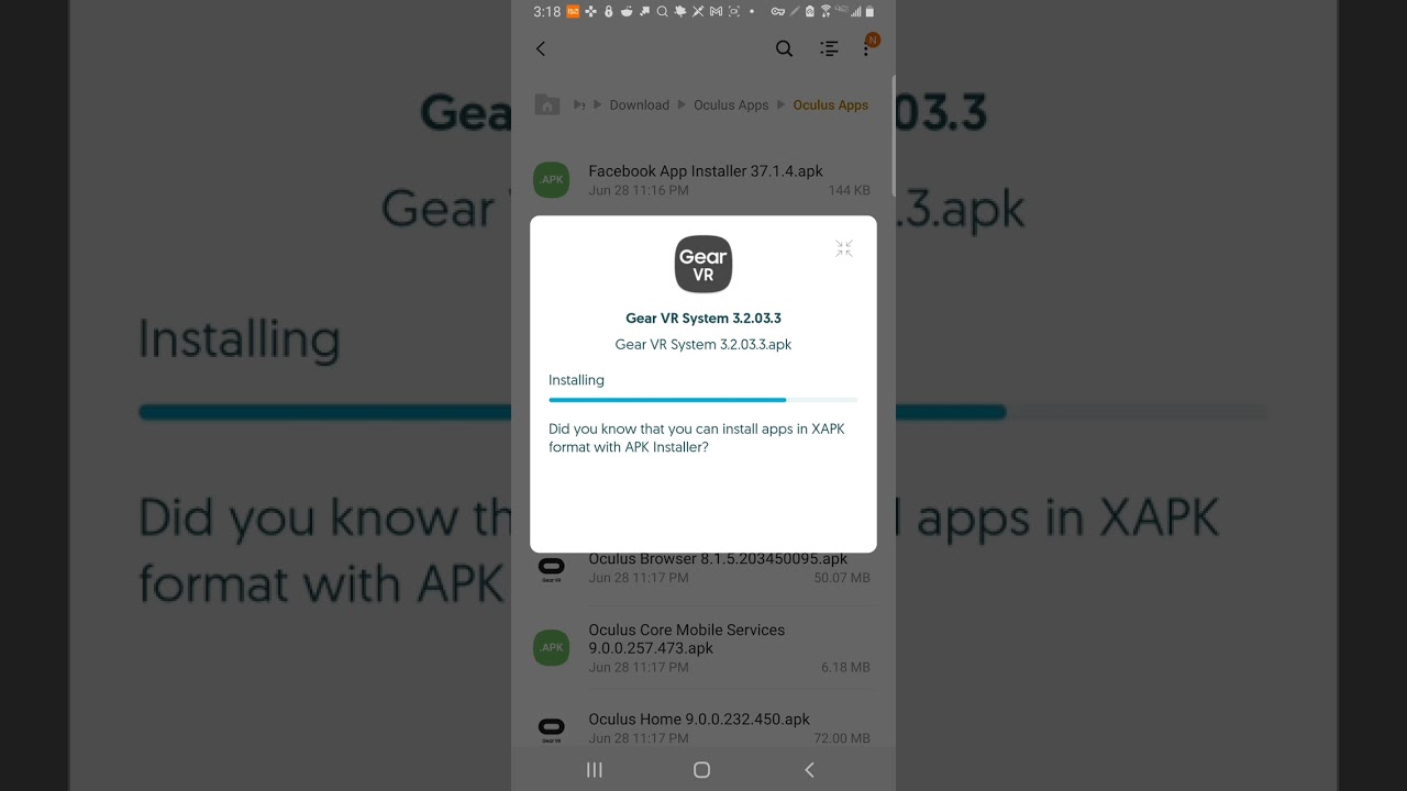 how to fix gear vr update loop