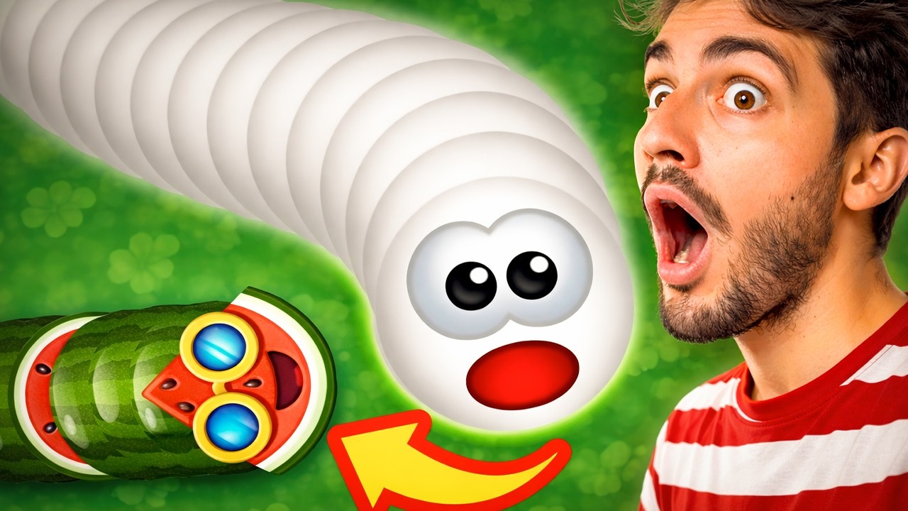 Huge White Worm Attack😮😱 Epic Worms Zone Gameplay