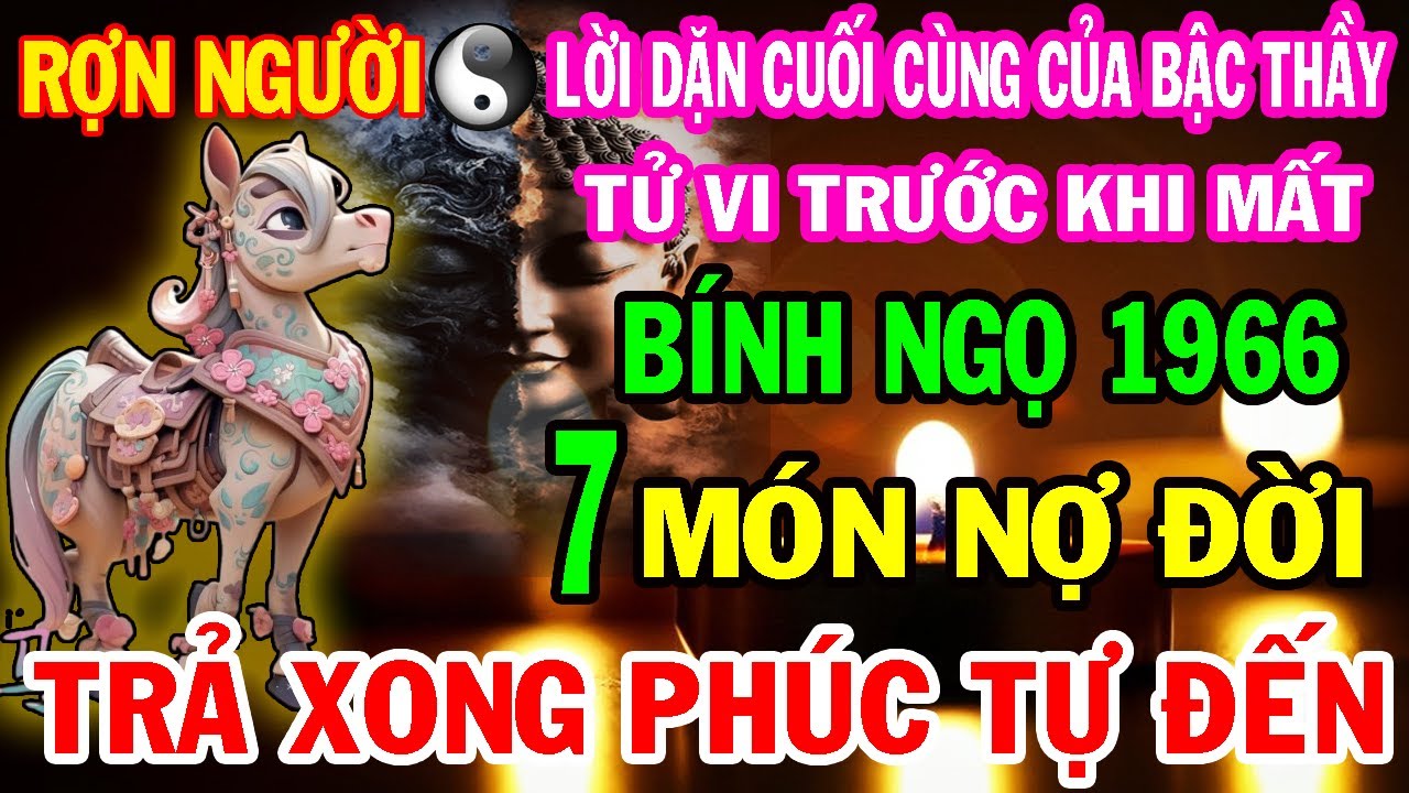 BÍNH NGỌ 1966 - Tử Vi Tuổi 61 - Có 7 Món Nợ Đời, Trả Xong Tài Lộc Khai Mở, Hậu Vận An Nhàn Sung Túc