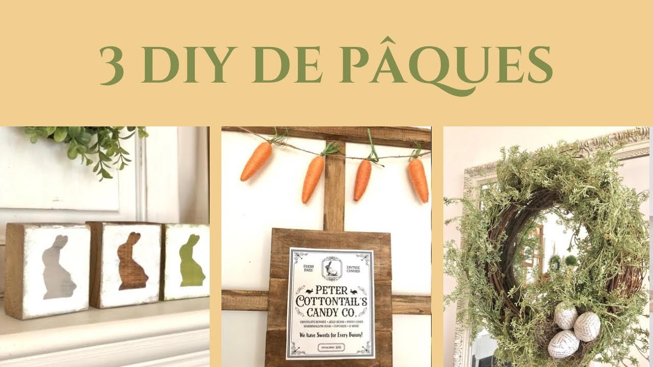 3 DÉCORATIONS DE PÂQUES AÀ FAIRE SOI-MÊME / PRINTEMPS / SPRING AND EASTER DIY