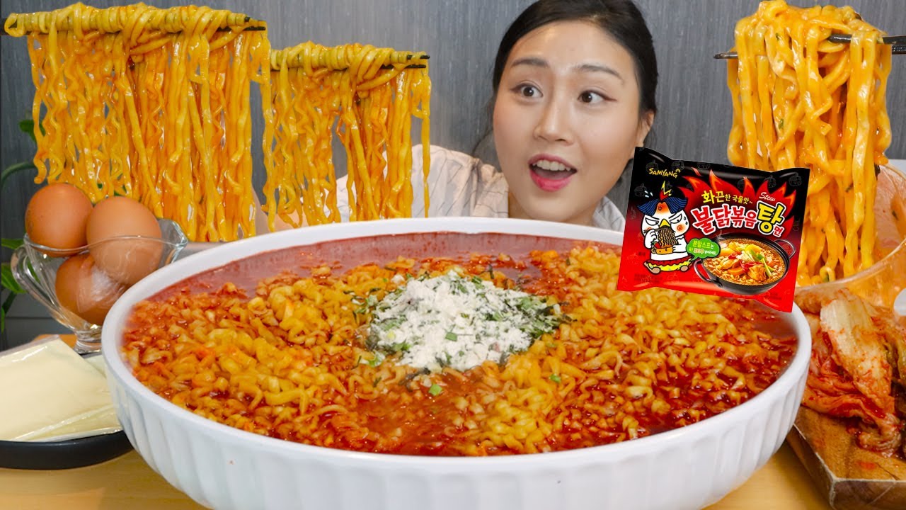 MUKBANG) 불닭볶음탕면 먹방🔥 한국에서 왜 안팔아...? 라면 먹방 Spicy Buldak Ramyun Noodles asmr real sound eating