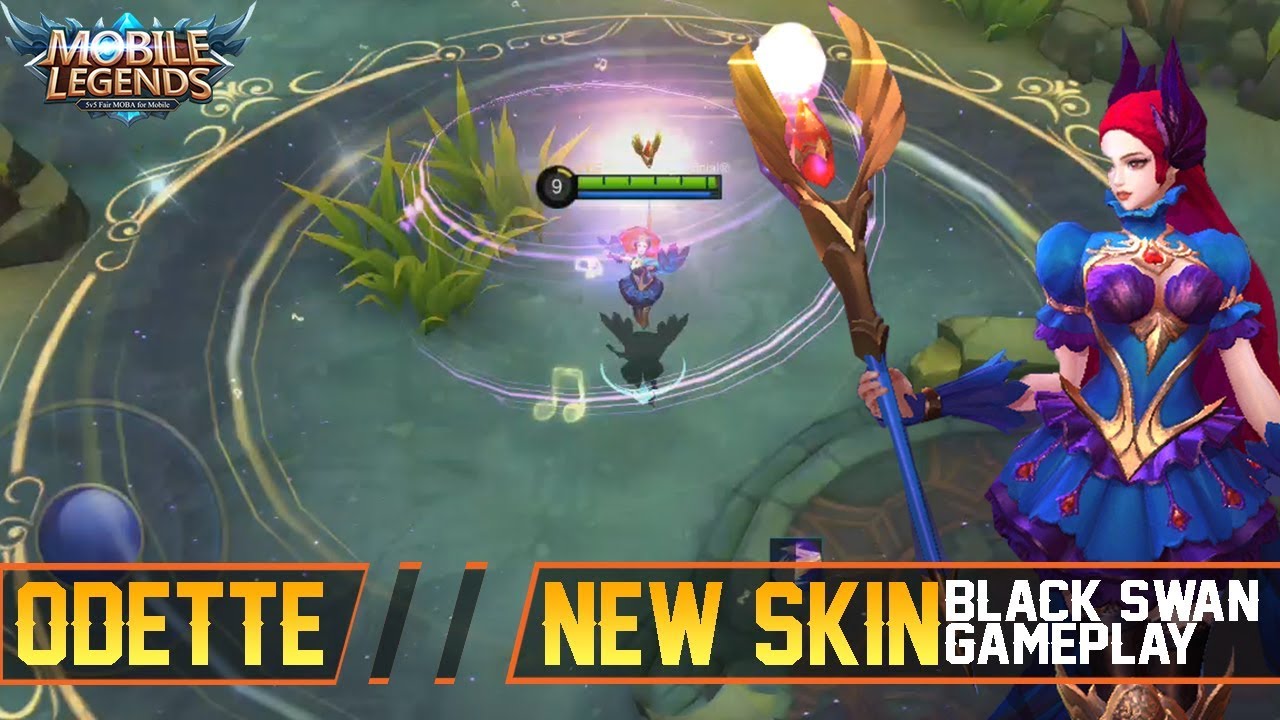 ODETTE New Skin Black Swan & New Voice Gameplay  - Mobile Legends Patch 2.18