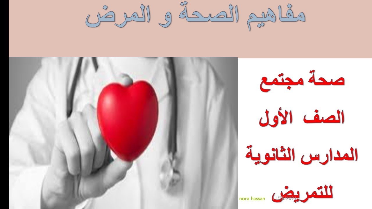 الباب الأول. مفاهيم الصحة و المرض. تمريض صحة مجتمع. الأول المدارس الثانوية الفنية للتمريض