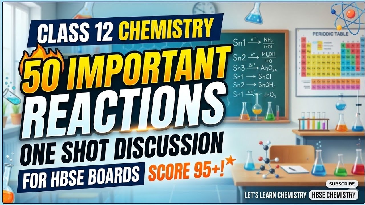 Class 12th 50 💯 IMPORTANT REACTION & CONVERSION Discuss #HBSE 12th Board 2026