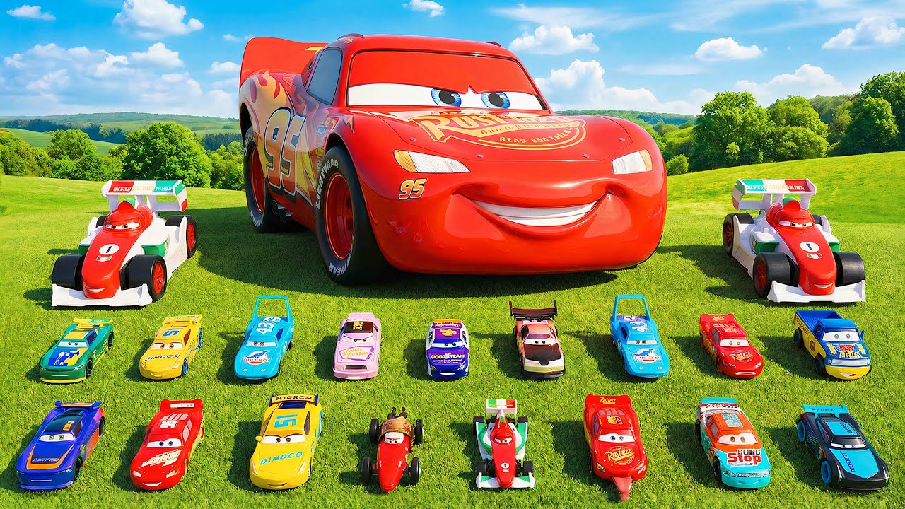 Disney Pixar Cars Unboxing Review | Lightning McQueen | Mattel Disney Pixar Cars Glow Racers Playset