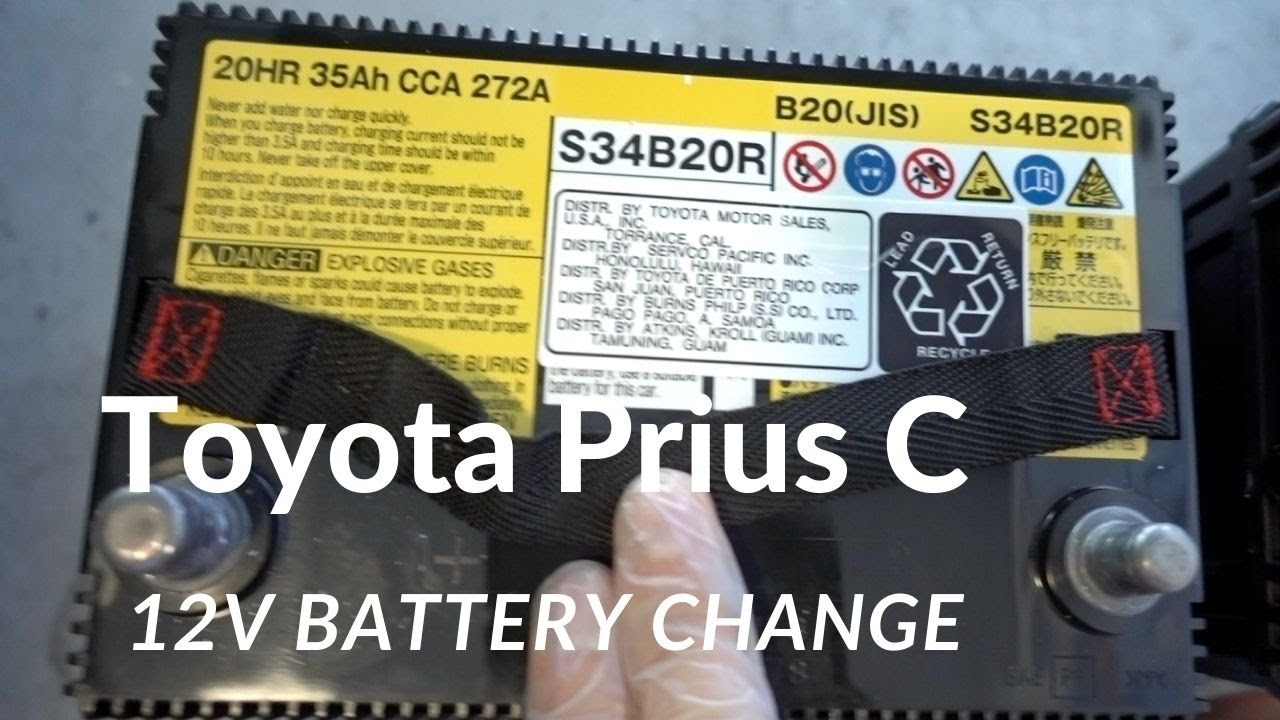 DIY - Toyota Prius C (2012-2016) - 12V Battery Replacement (Negative first, then positive)
