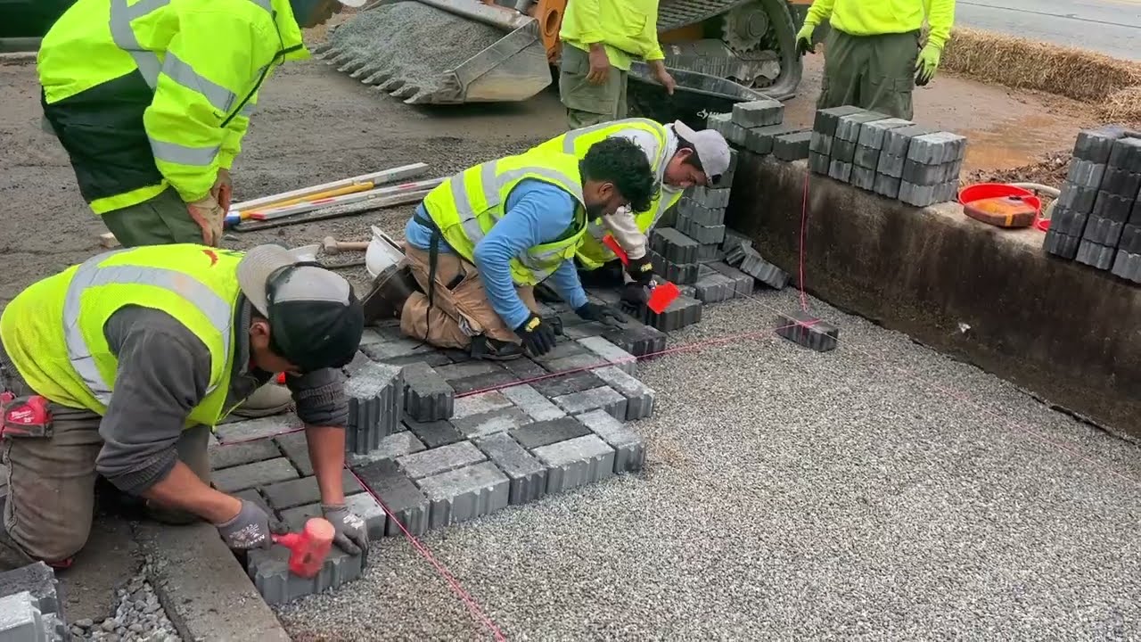 Permeable Paver Driveway Installation