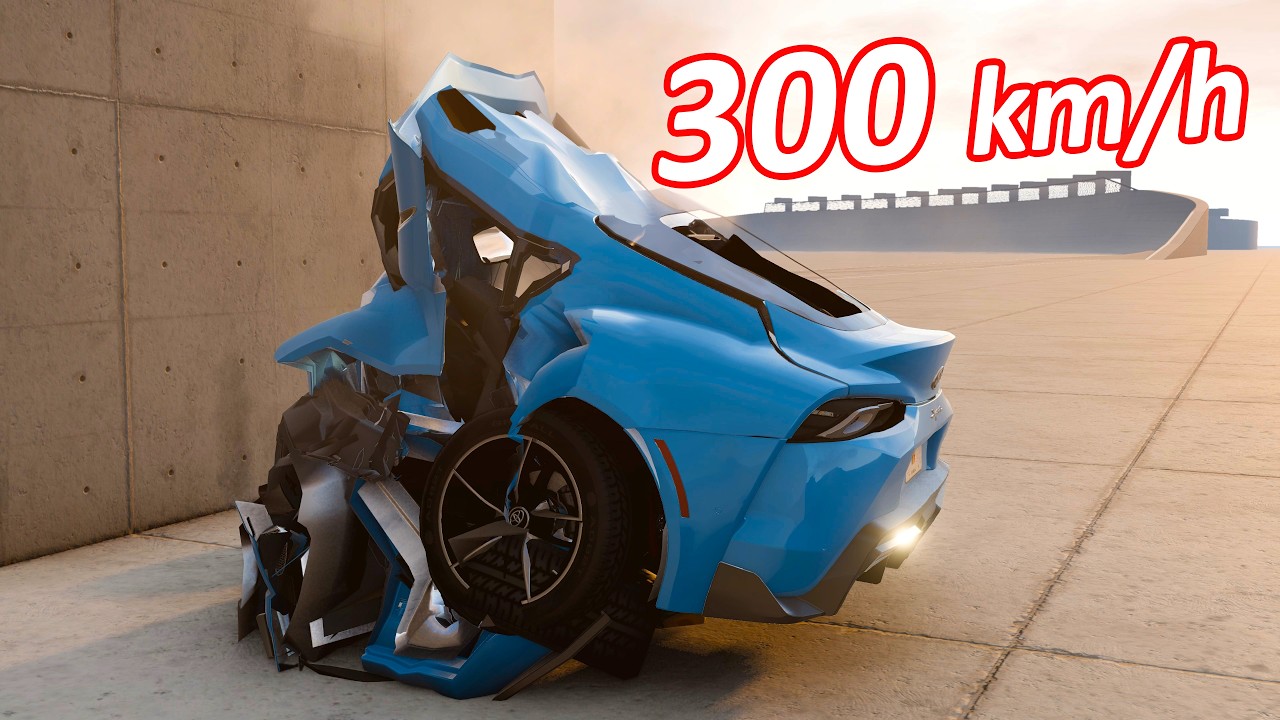 Toyota Supra CRASH TEST Review: Wall + Car Impacts at MULTIPLE Speeds! (Sound, Acceleration)
