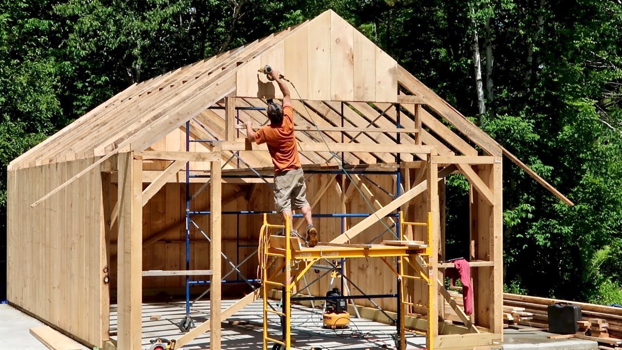 It's Starting to Look Like a BARN! PHASE 1 of building the Barn Kit Bought on the INTERNET