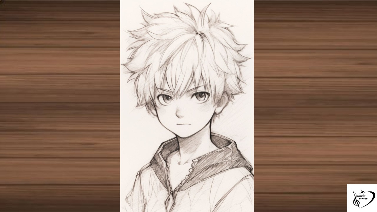 How to Draw an Anime Boy with Spiky Hair | Easy Pencil Sketch Tutorial #youtubedrawing #animeboy