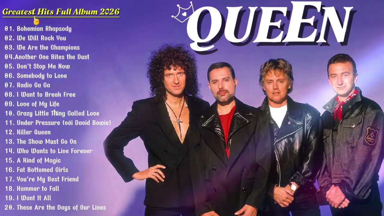 Queen Timeless Classics 💖 Ultimate Greatest Hits Playlist | 70s 80s Rock Legends