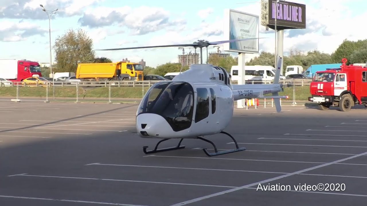Engine start & Takeoff Bell 505 RA-01641