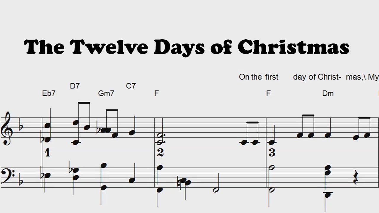 The Twelve Days of Christmas - Christmas - Piano sheet music