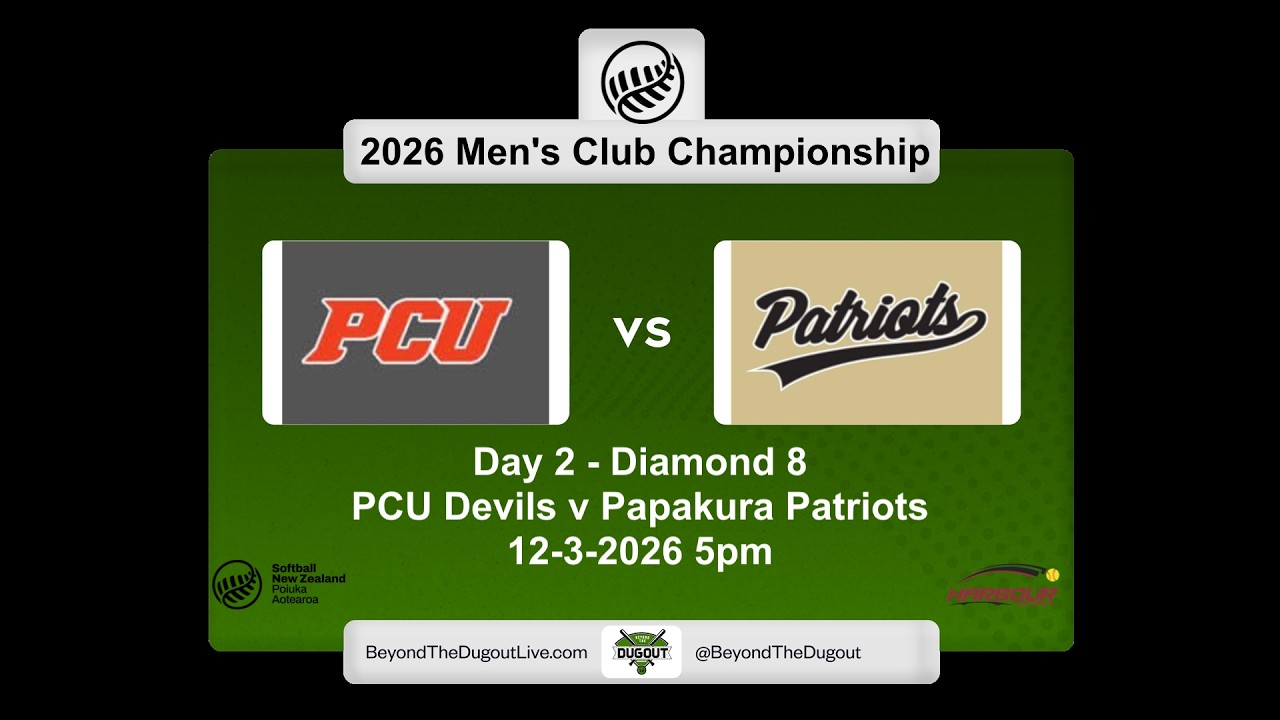 Softball NZ | 2026 Men's Club Championship | D8 PCU v Papakura Patiots | Day 2 | 12-3-2026