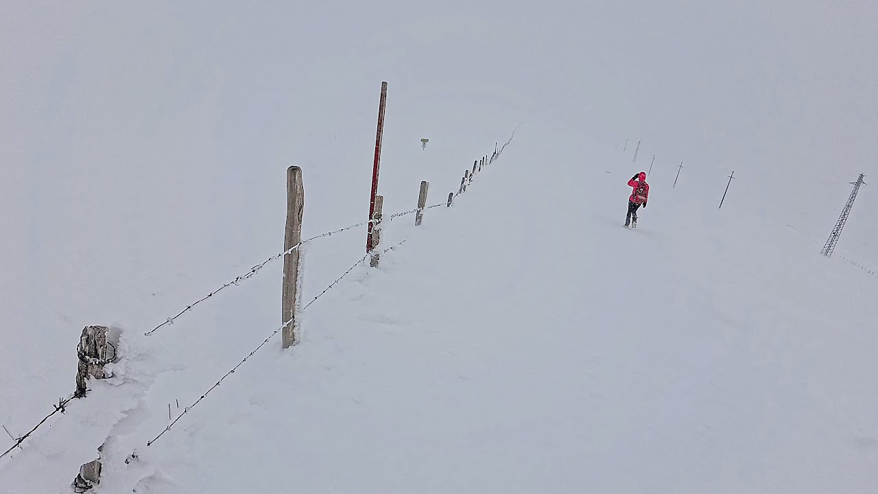 Lessinia tra neve, vento e nebbia