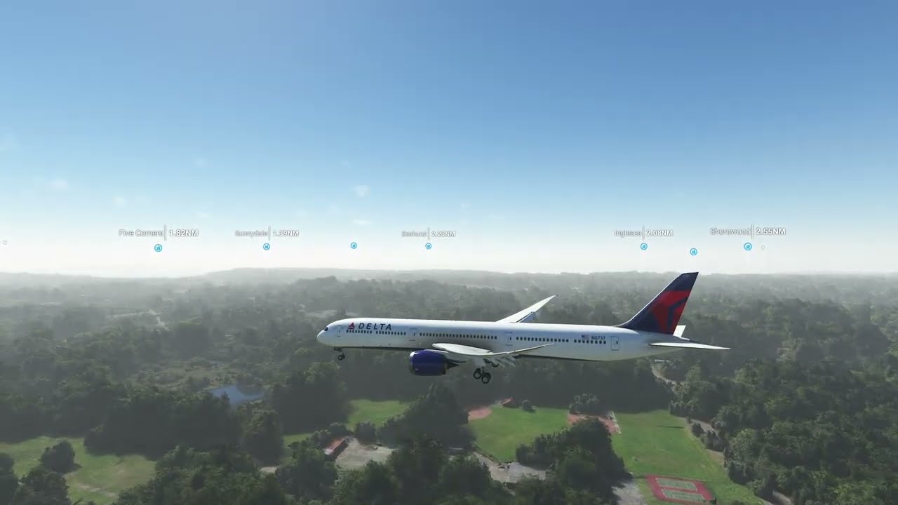 Airport Overview and Landing RW16L KSEA  | Seattle–Tacoma Int'l B787-10 #msfs #msfsxbox #planes