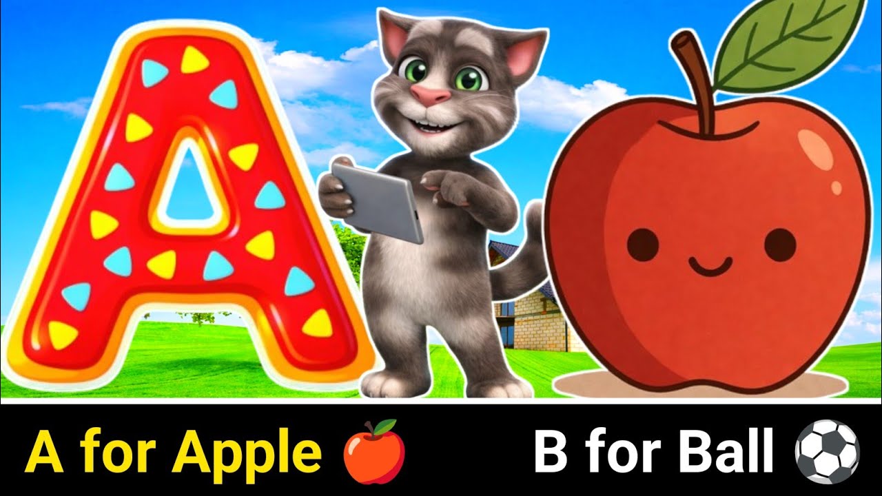 A for Apple 🍎 Kids A to Z Alphabet Video | Hindi Meaning | Nursery & Preschool Education