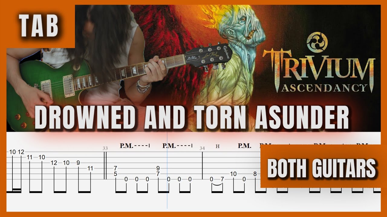 Trivium - Drowned and Torn Asunder - Guitar cover with tabs