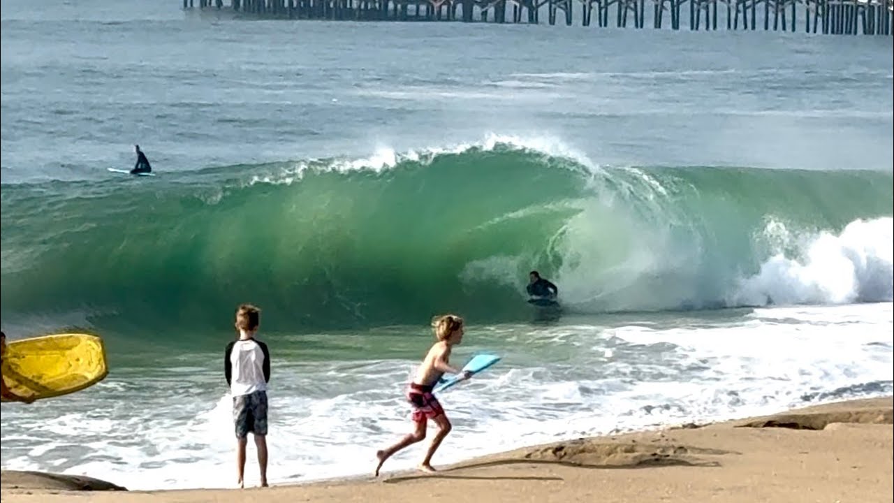 Pro Skimboarders Attempt Riding Explosive Shorebreak Waves