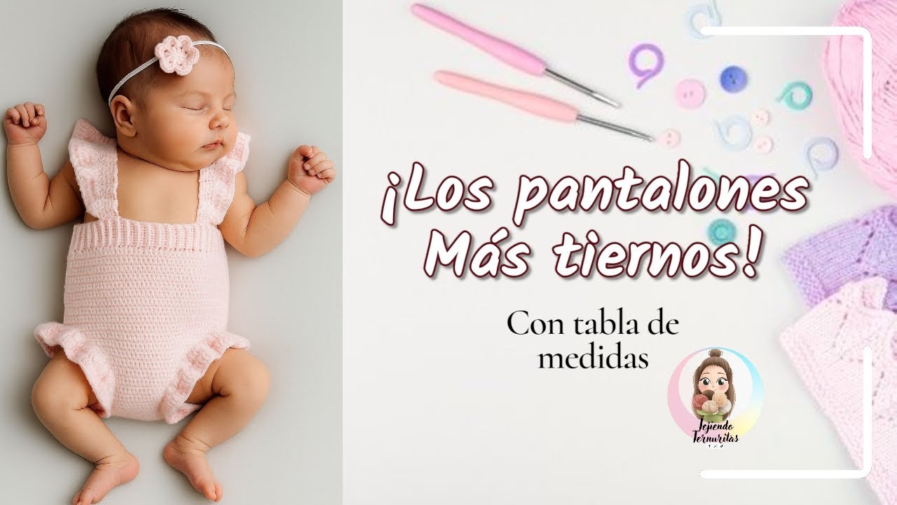 Pantaloncito tejido para bebé 👶💖 | Paso a paso + tabla de medidas 📏🧶