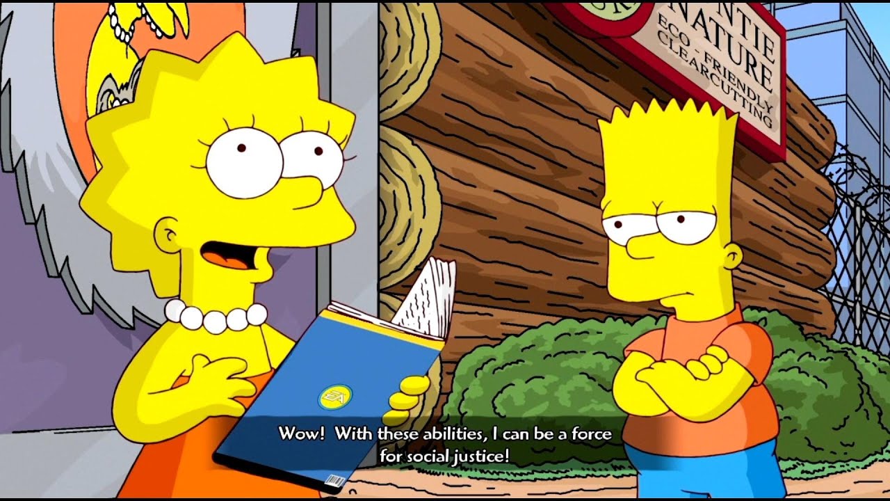 Прохождение The Simpsons Game с переводом часть 4 - Лиза Защитница Леса [HD 1080p]