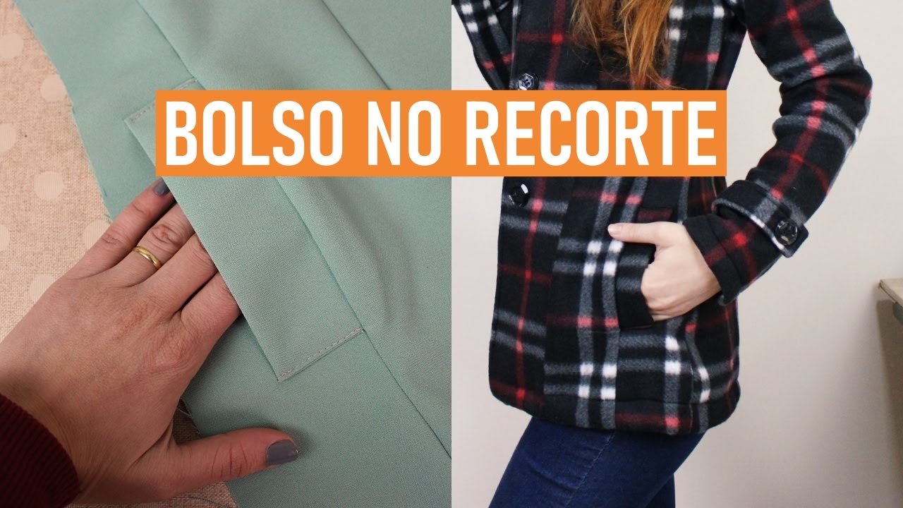 Como fazer bolso embutido no recorte | ACABAMENTOS