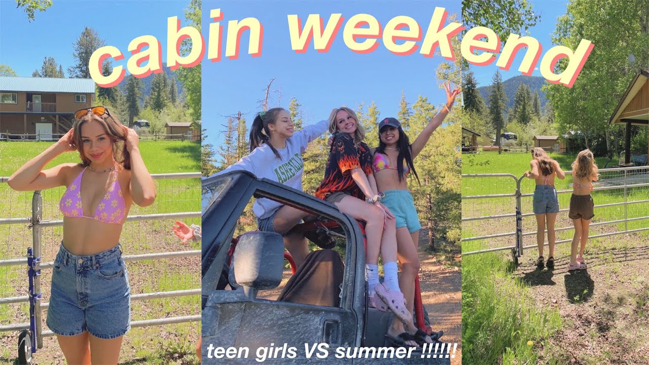 CABIN WEEKEND VLOG! what happens when girls stay at a cabin....