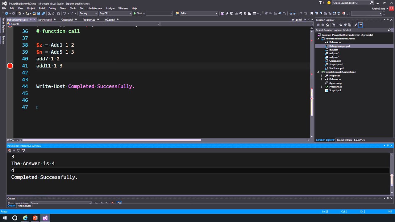 PowerShell Tools for Visual Studio