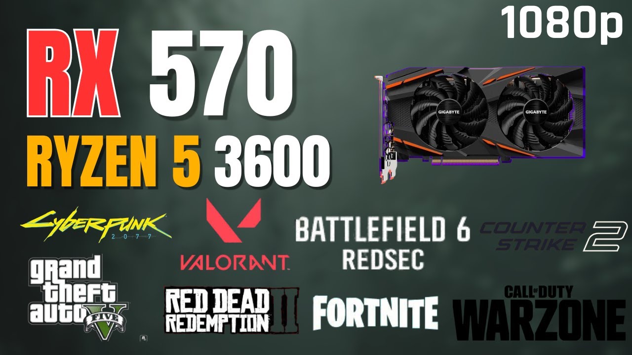 RX 570 + Ryzen 5 3600 | 8 Games Tested (2025) – FPS Benchmark