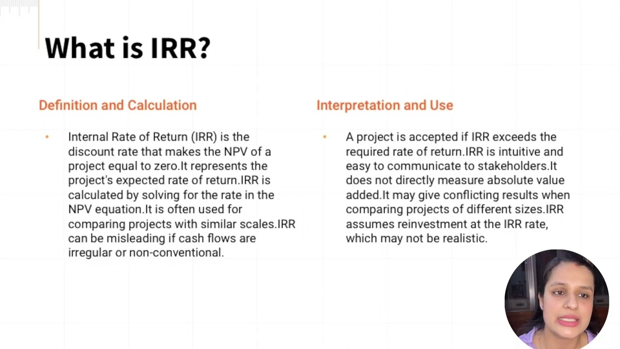 DIFFERENCE BETWEEN NPV AND IRR 