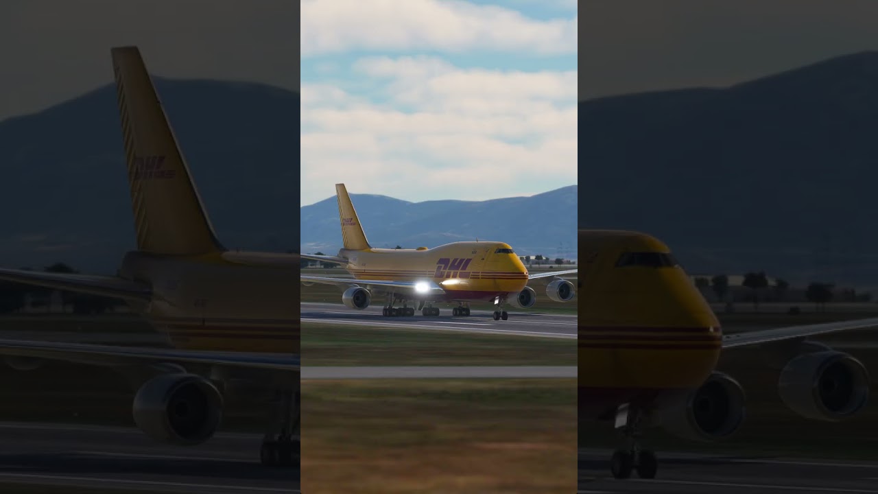 beautiful view of airplanes when landing eps.585